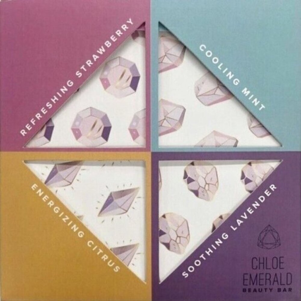 CHLOE EMERALD Beauty Bar pack of 4 Individually Wrapped Soaps